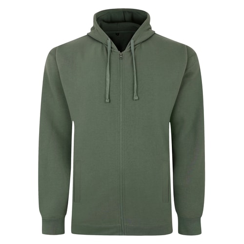 Bigdude Extra Heavy Full Zip Hoody Sage Green