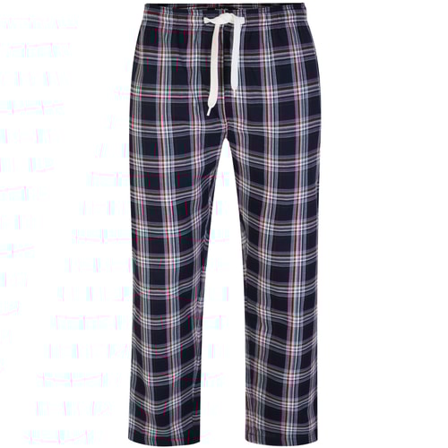 Bigdude Woven Checked Pyjama Pants Navy/Red