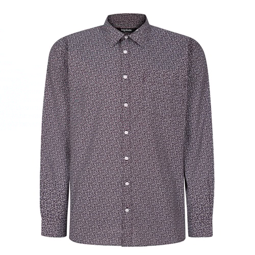 Bigdude Mini Floral Long Sleeve Shirt Burgundy