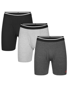 Bigdude 3 Pack Embroidered Keyhole Boxer Shorts Multi