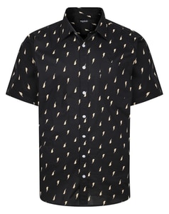 Bigdude Lightning Cotton Short Sleeve Shirt Black
