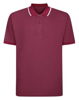 Bigdude Tipped Polo Shirt Cassis