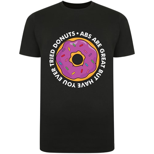 Bigdude Donut Print T-Shirt Black