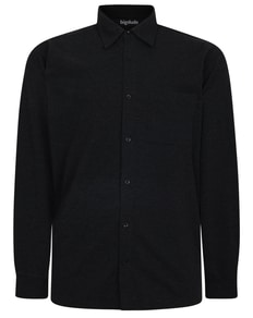 Bigdude Pique Long Sleeve Shirt Charcoal