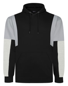 Bigdude Boxy Colour Block Hoodie Black