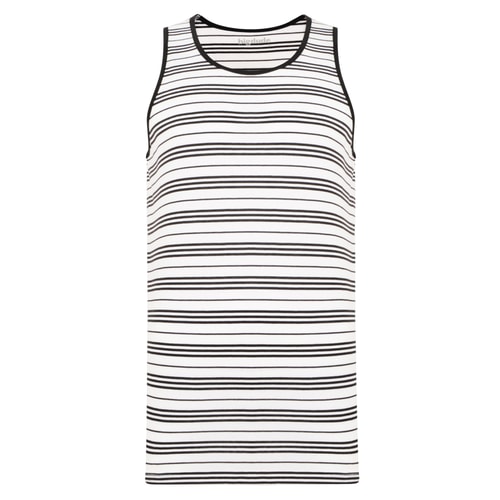 Bigdude Contrast Binding Edge Vest White/Black