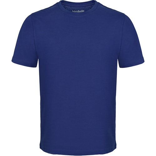 Bigdude Plain Crew Neck T-Shirt Violet Tall