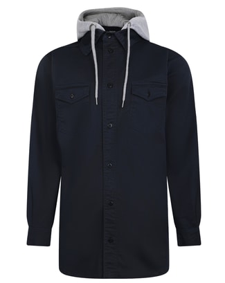 Bigdude Overshirt With Hood Navy