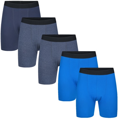 Bigdude 5 Pack Boxer Shorts Multi