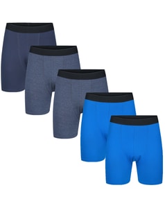 Bigdude 5 Pack Boxer Shorts Multi