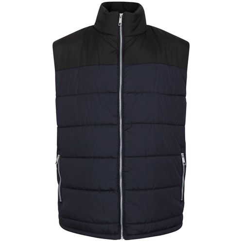 Bigdude Colour Block Padded Gilet Black/Navy
