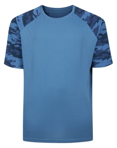 Bigdude Raglan Camo T-Shirt Blue Tall