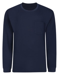 Bigdude Long Sleeve Waffle T-Shirt Navy