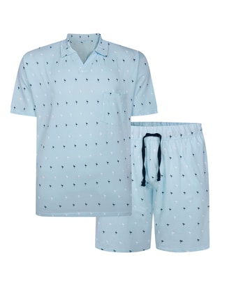 Bigdude AOP Cotton Pyjama Set Baby Blue