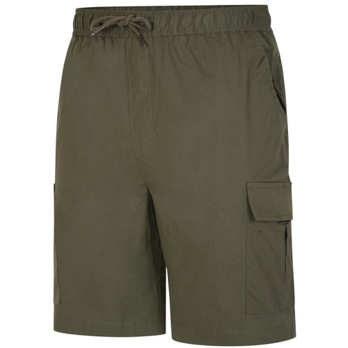 Bigdude Elasticated Waist Active Cargo Shorts Khaki