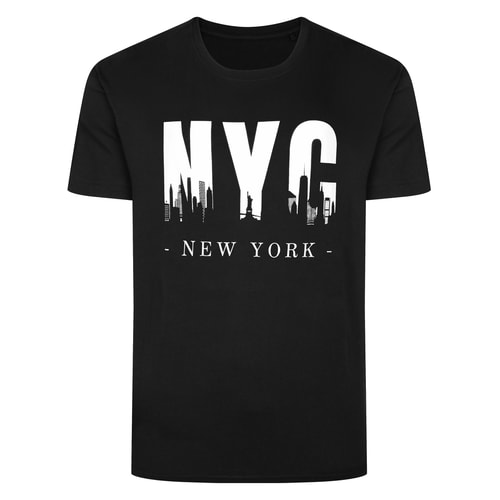 Bigdude NYC Print T-Shirt Black Tall