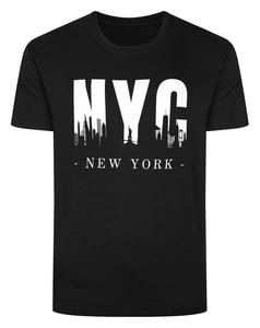 Bigdude NYC Print T-Shirt Black Tall