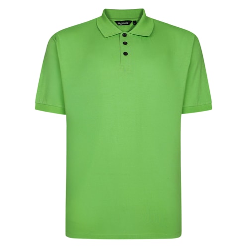 Bigdude Soft Jersey Summer Polo Shirt Lime Green Tall