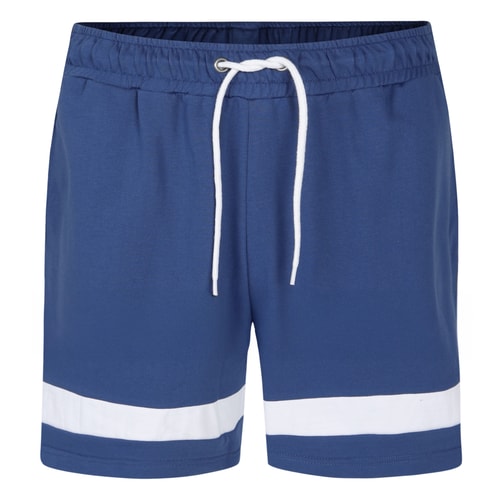Bigdude Contrast Stripe Loopback Shorts Deep Blue