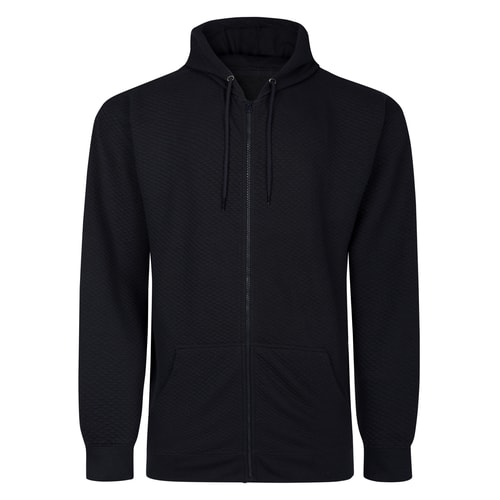 Bigdude Diamond Textured Zip Up Hoody Navy