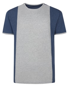 Bigdude Vertical Colour Block T-Shirt Dark Denim