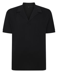 Bigdude Relaxed Collar Polo Shirt Black