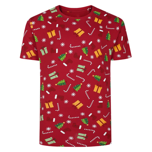 Bigdude Christmas AOP T-Shirt Pepper Red Tall