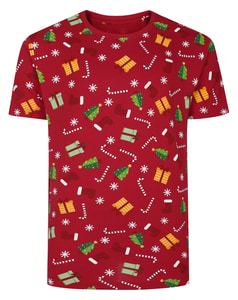 Bigdude Christmas AOP T-Shirt Pepper Red Tall