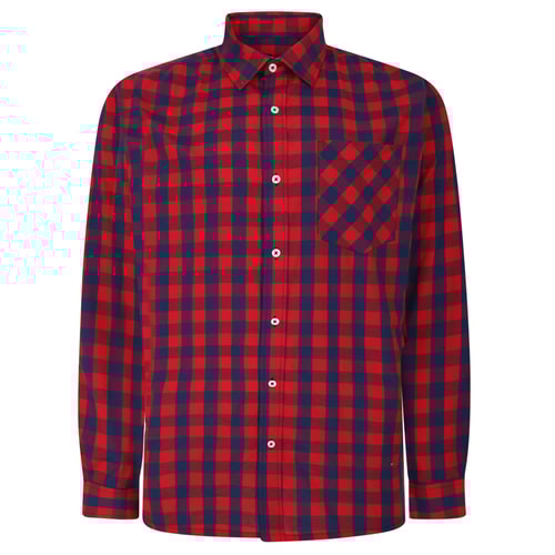 Bigdude Gingham Long Sleeve Shirt Red