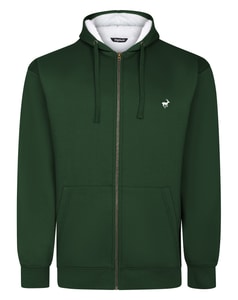 Bigdude Sherpa Lined Zip Hoody Dark Green