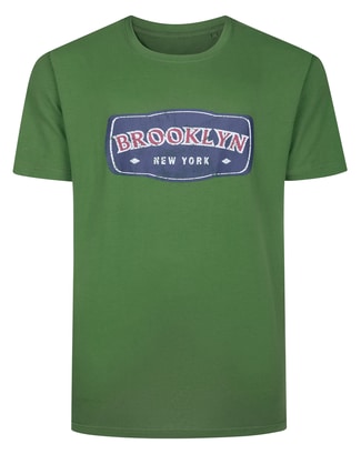 Bigdude Brooklyn Print T-Shirt Dark Green