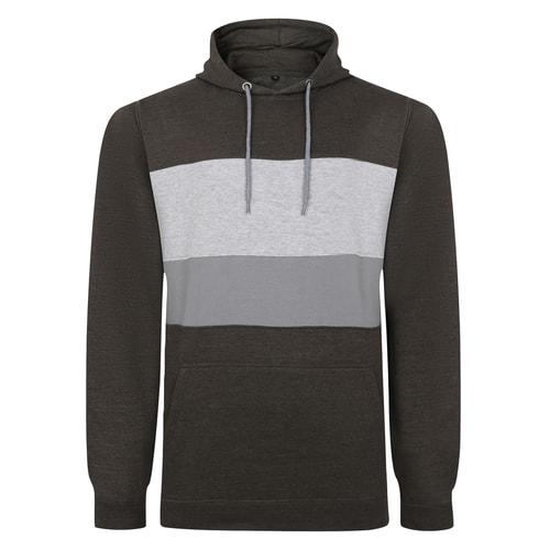 Bigdude Colour Block Hoody Charcoal