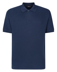 Bigdude Lightweight Textured Polo Shirt Navy Tall