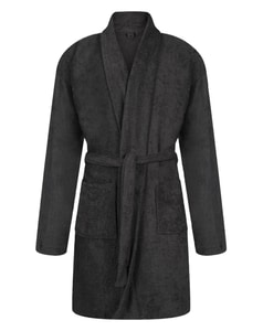 Bigdude Terry Towelling Dressing Gown Charcoal
