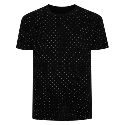 Bigdude Pattern Print T-Shirt Black