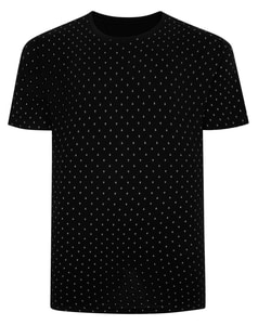 Bigdude Pattern Print T-Shirt Black