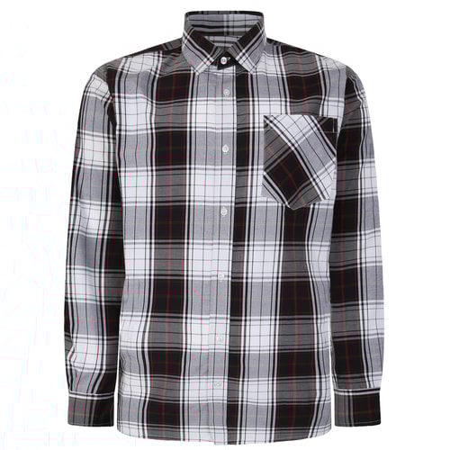 Bigdude Long Sleeve Check Shirt Black Tall
