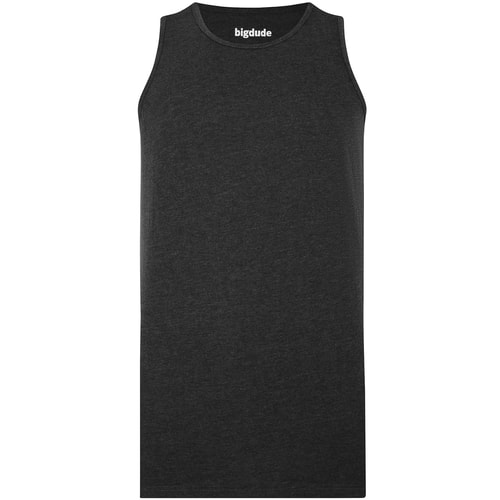Bigdude Plain Vest Charcoal Tall