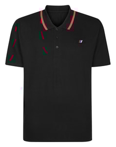 Bigdude Chunky Tipped Polo Shirt Black