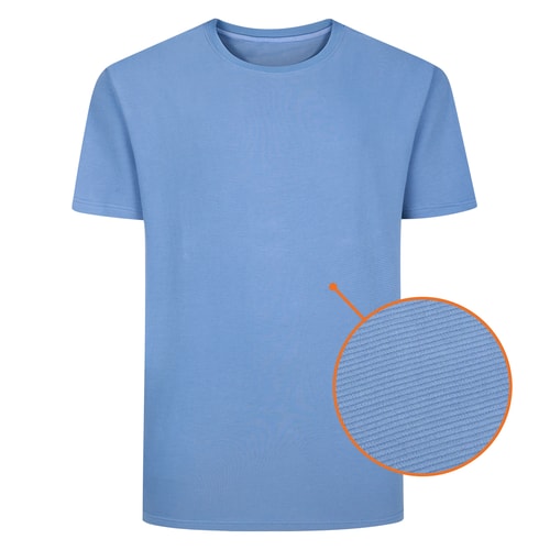 Bigdude Textured Stripe T-Shirt Light Denim