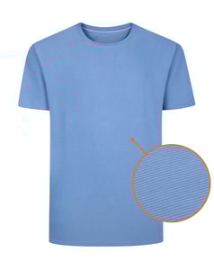 Bigdude Textured Stripe T-Shirt Light Denim