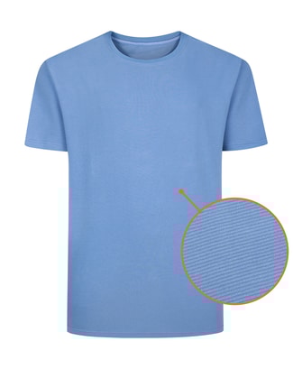 Bigdude Textured Stripe T-Shirt Light Denim