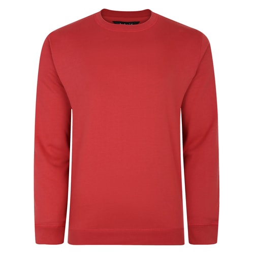 Bigdude Crew Neck Jumper Red Tall