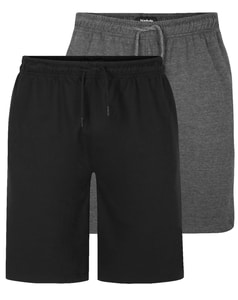Bigdude Loopback Jogger Shorts Twin Pack Black/Charcoal