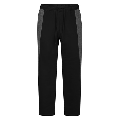 Bigdude Block Panel Fleece Joggers Black/Charcoal