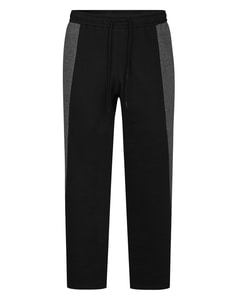 Bigdude Block Panel Fleece Joggers Black/Charcoal