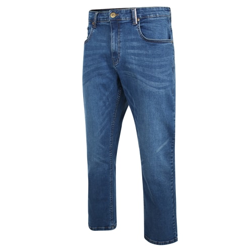 Bigdude Stretch Jeans With Selvedge Finish Mid Wash