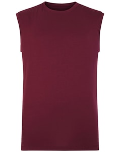 Bigdude Plain Sleeveless T-Shirt Burgundy