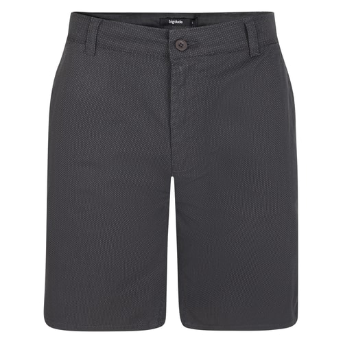 Bigdude Geometric Chino Shorts Charcoal