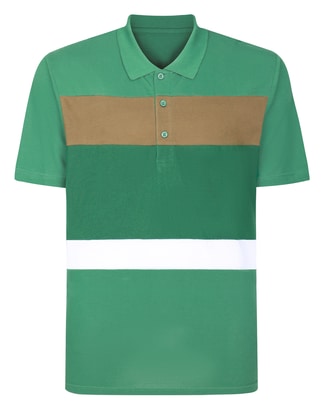 Bigdude Cut And Sew Polo Green